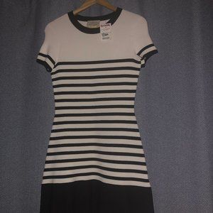 XS Kate Spade Fit & Flare Black & White Dress